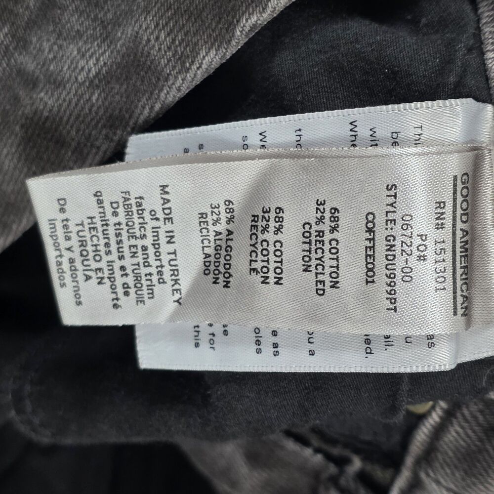 Good American Jeans Womens 4/27 Gray Good Curve Straight High Rise 27 Inseam - Picture 4 of 12